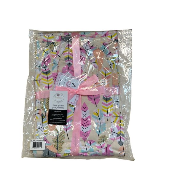 Colorful Feather Print Baby Blanket & Bib Set - Picture 2 of 3